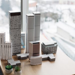 Urban architecture development project for real estate property.